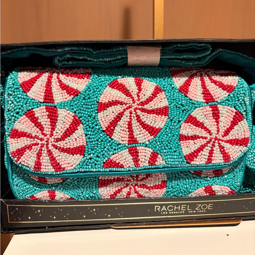 Rachel Zoe Peppermint Beaded Clutch and Wristlet Set - Picture 2 of 4